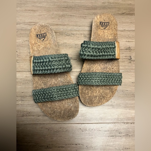 Reef women’s Olive Braided slide cork sandals. Size 9 - Picture 1 of 6